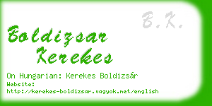 boldizsar kerekes business card
